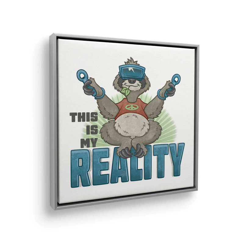 «My Reality» par Lauren Rader, reproduction d'art, Toile avec cadre, L 30 po x H 30 po, Argent