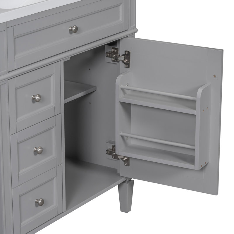 Armoire de salle de bain Tenara, Gris
