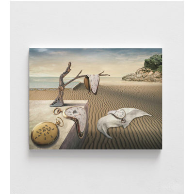 Reproduction d'art de l'horloge de fond surréaliste - Salvador Dali