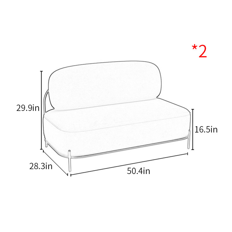 Banc rembourré simple en polyester, Bleu foncé