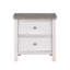 Table de chevet 2 tiroirs White & Gray Classic Design pour un décor intemporel