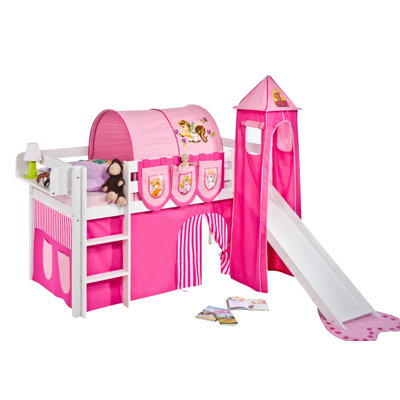 Filly European Single (90 X 200 Cm) Mid Sleepers Themed Beds with Built-in Ladder Included