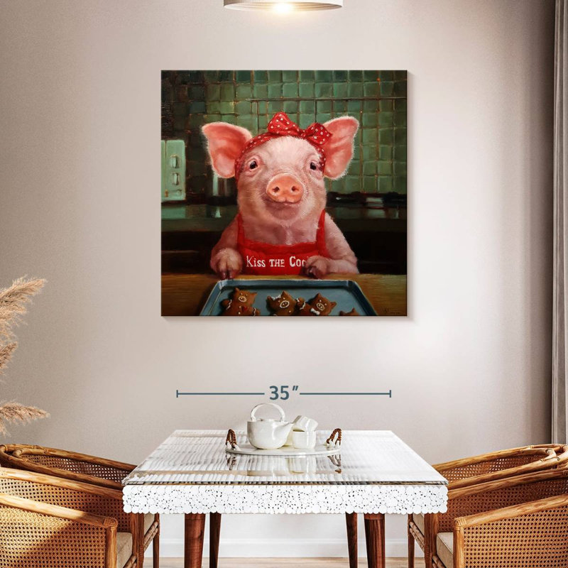 Brampt Gingerbread Pigs, 39" H x 39" W