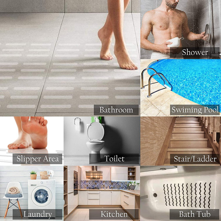 12/24 Pieces Non-Slip Bathtub Stickers Adhesive Strips Bath Treads Non Slip  Traction to Tubs Bathtub Stickers Adhesive Decal Anti-slip Appliques for  Bath Tub Showers, Pools, Boats, Stairs 