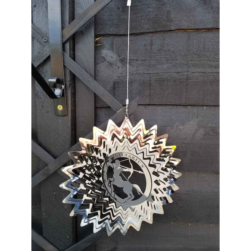 Khia Astrology & Stars Weather Resistant UV Resistant Metal Garden Statue