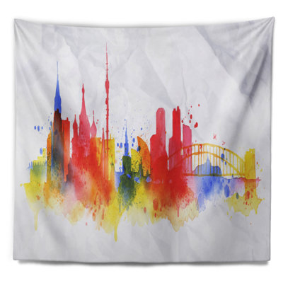 Tapisserie de skyline de moscou Cityscape