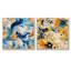 Alton - Ensemble de 2 collages carrés botaniques abstraits-101844260-101844259
