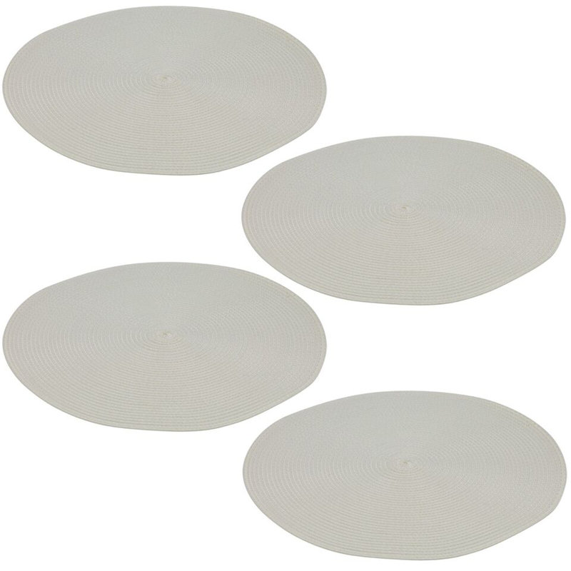 Quantaya Polypropylene Solid Colour Placemant, White