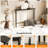 39.37in Black 1-Piece Melamine + Iron Hall Table With Power Strip-1212144637