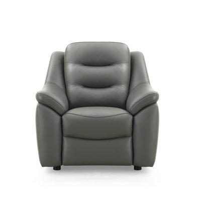 Chockla Recliner Chair, with Comfort Plus Headrest and Space Saving Technologies, Warm Stone Leather