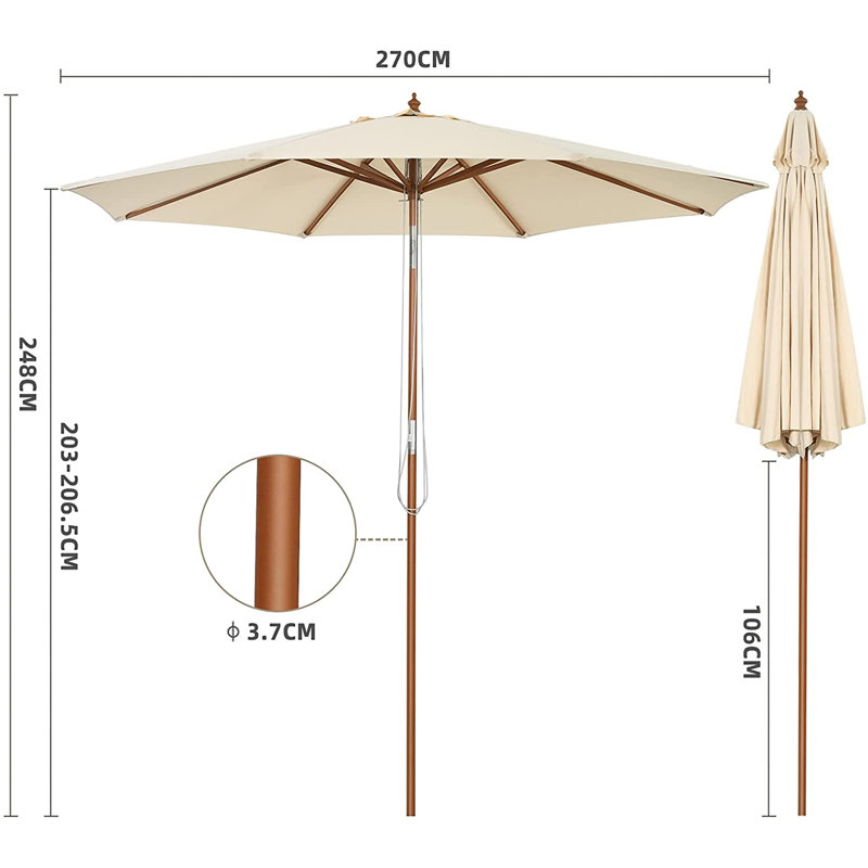 Thornaby 270cm Market Parasol
