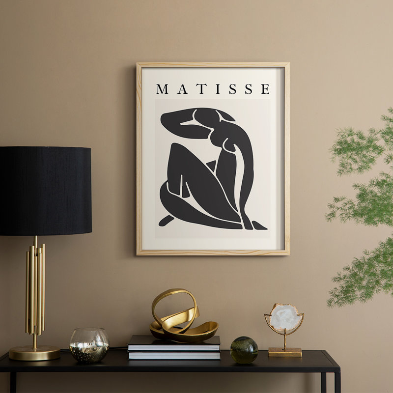 Matisse CECL XXIX, reproduction d'art encadrée - bois massif, Naturel, H 11 po x l 9 po