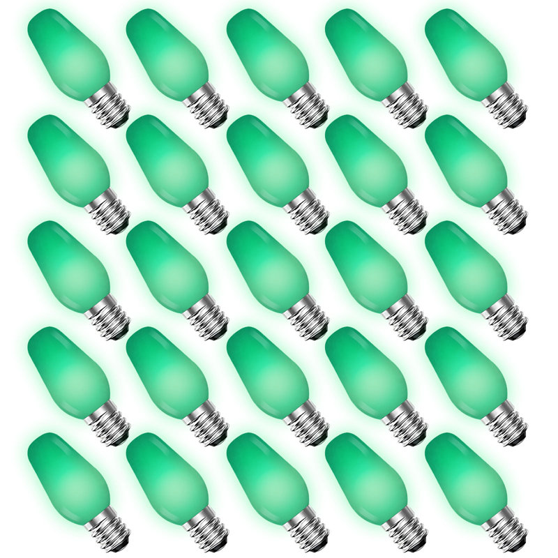 0,5 W, ampoule DEL C7 à intensité variable, culot E12, Vert