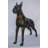 Boxer Dog Bronze Statue - Size: 35"L X 10"W X 36"H.