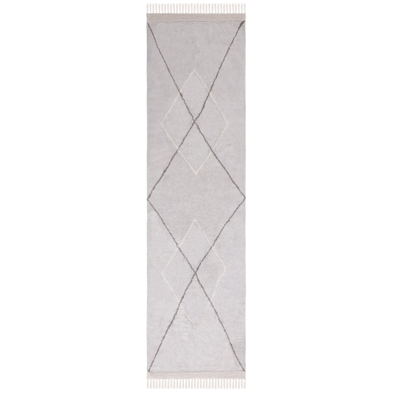 Tapis gris / ivoire Easy Care 210, Tapis de couloir 2 pi 3 po x 9 pi