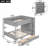 Full Over Full Bunk Bed With 2 Drawers And Multi-Layer Cabinet, Gray-2012803255-2012803242