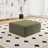 27.55'' Inch Oversized Ottoman For Couch, Corduroy Upholstered Footrest With Compressed Memory Foam, Modular Sectional Cloud Pouf, No Assembly Required, DIY Combination, Green-1072832057