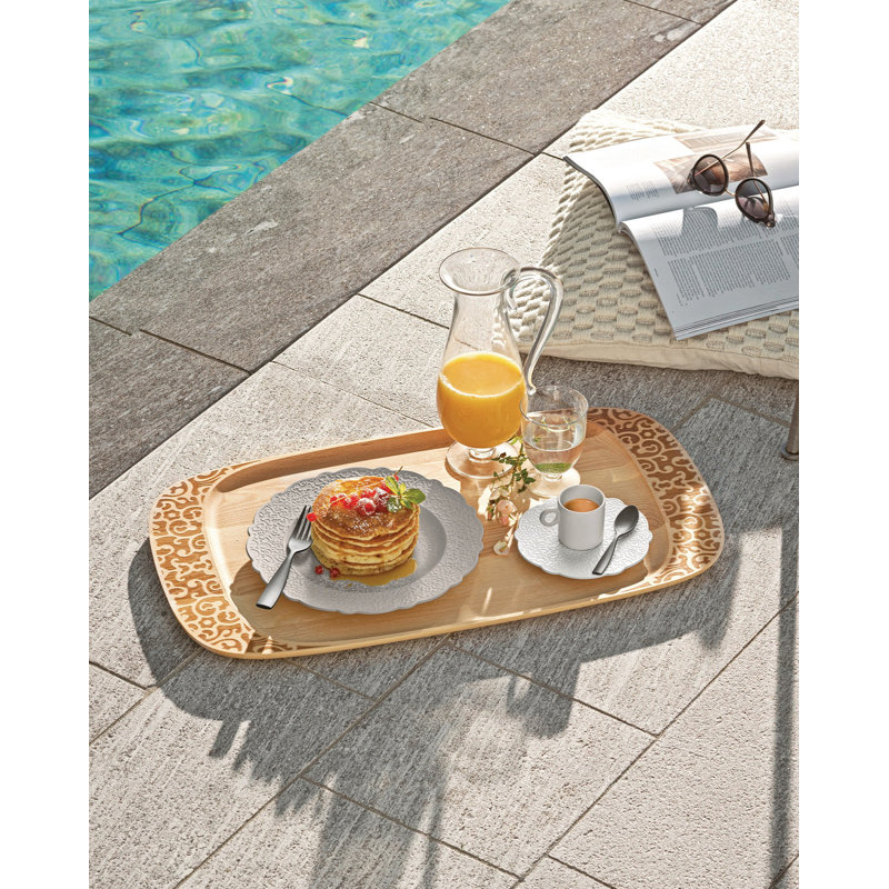 White Melamine Decorative Saucer for Mocha Cup Set of 4