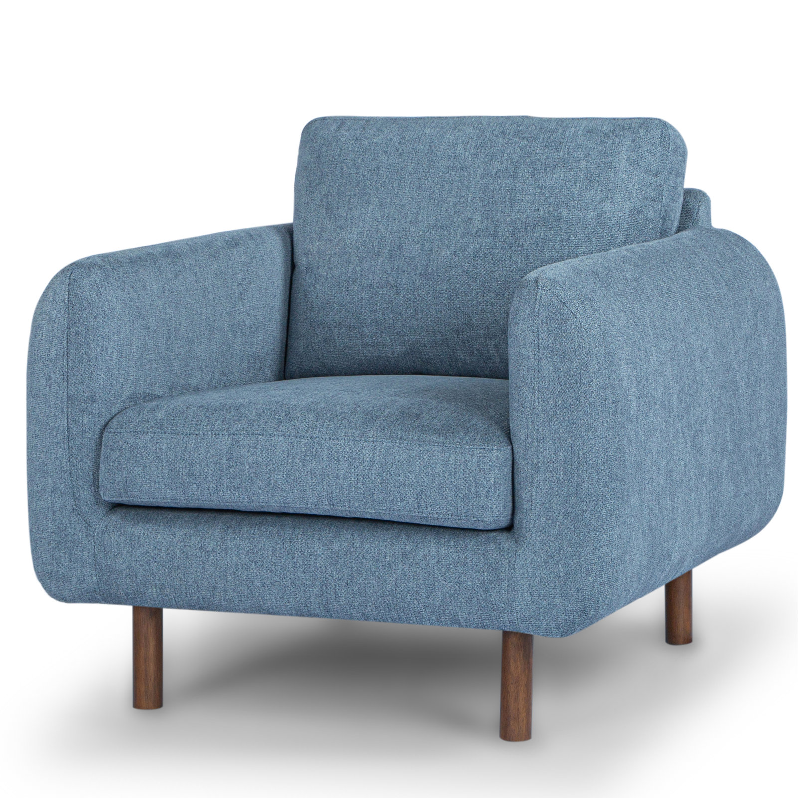 Leno Upholstered Armchair, Angel Sky Blue Performance Chenille