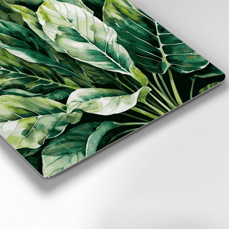 Art mural en métal Botanical Fiddle Leaf, H 16 po x l 16 po