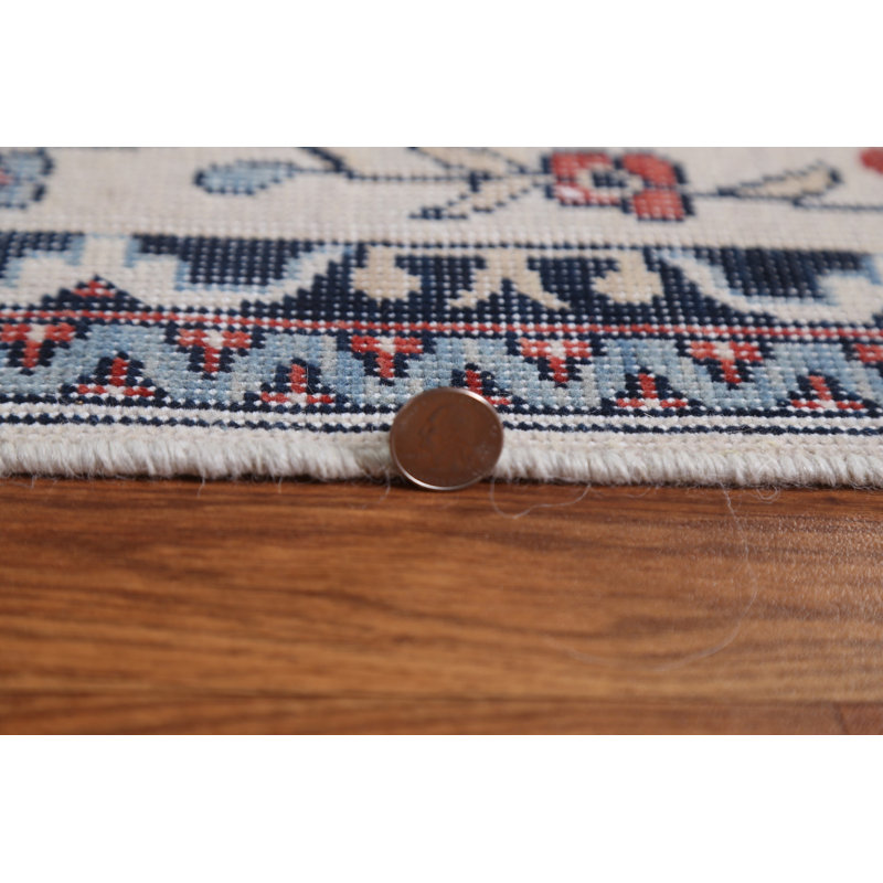 Tapis turc Kashan Mohtasham noué à la main 10 x 13