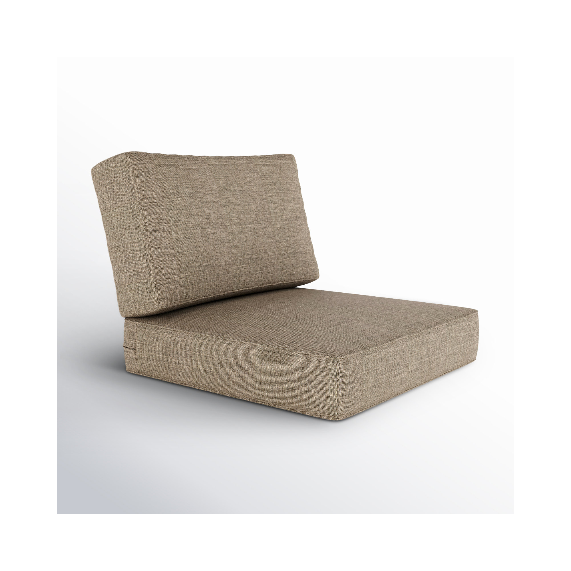 Outdoor Sunbrella Seat/Back Cushion, Cast Shale Sunbrella® Plainweave