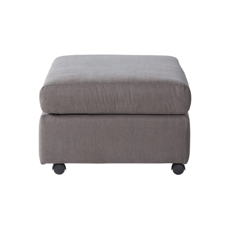 Charmant repose-pieds en tissu pour le salon, rehaussant le confort et le style, Gris carbone