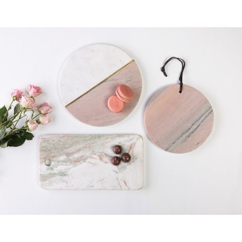 VIP Marble 12 in. White Rectangle Cutting Board
