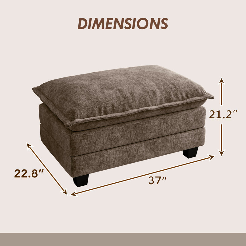 Repose-pieds Maney Malott, BROWN