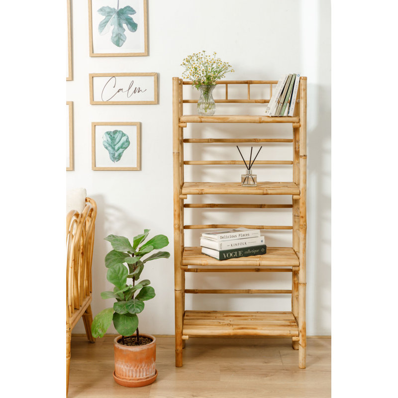 Bibliothèque en bois de bambou Caronda