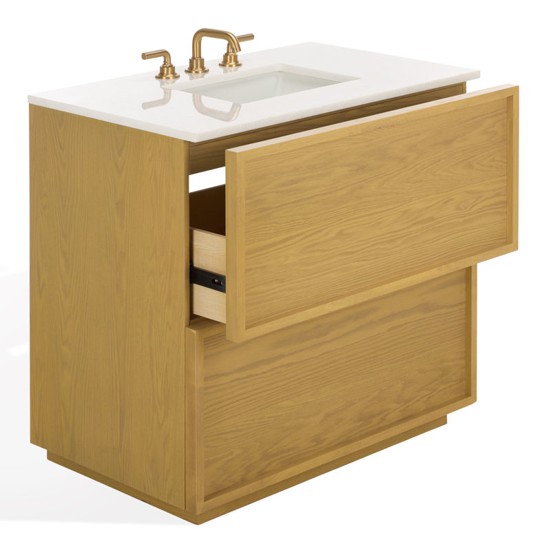 Meuble-lavabo simple 36 po Benajah, Naturel