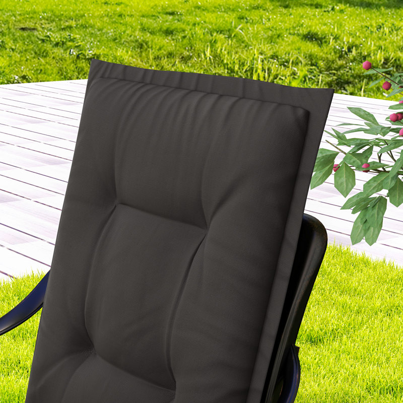 Outdoor Seat Cushion Set, Charcoal Grey