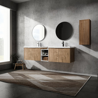 Ensemble de meuble-lavabo 72 po avec lavabo et tiroir latéral 72 po