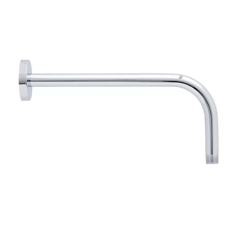 Signature Hardware 483911 12-3/8" Wall Mounted Shower Arm and Flange - Matte Black, Chrome