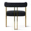 Fauteuil de salle à manger rembourré de 18 po en chenille doré Rienna-1869821156