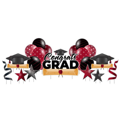 Ensemble de patins de jardin 11 pièces Congrats Grad Graduation