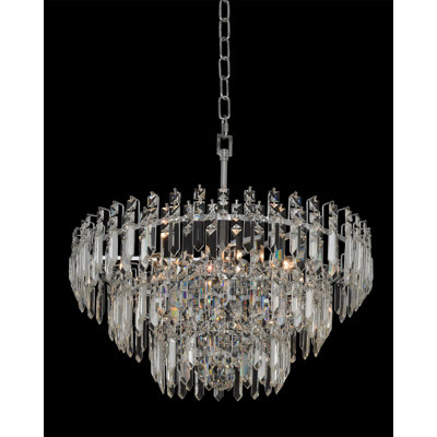 Pandoro 6 LT Chrome/Clear Chandelier Allegri