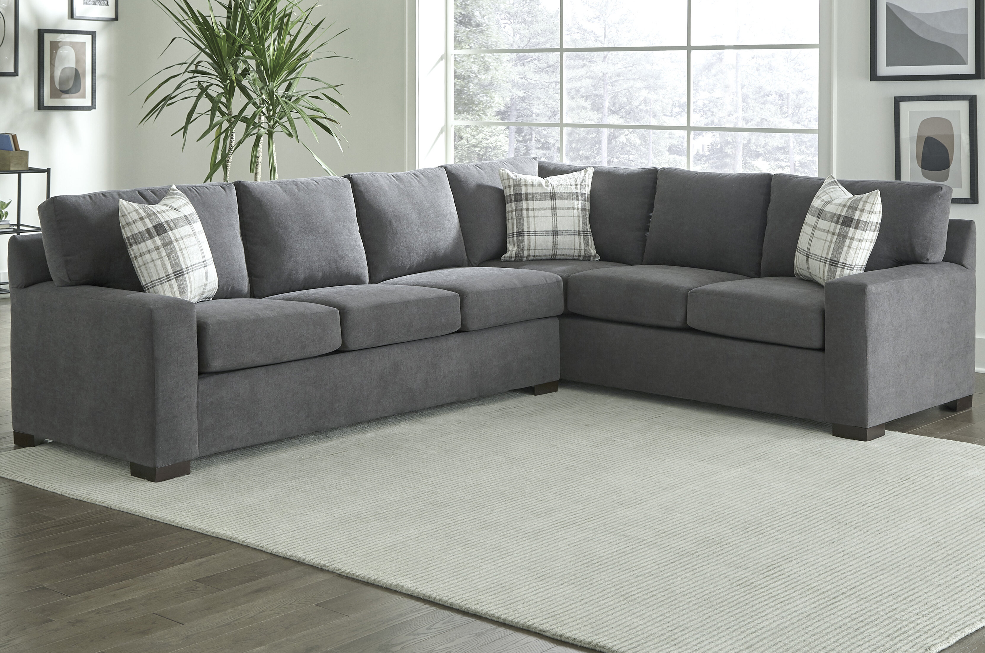 Right hand store sectional sleeper sofa