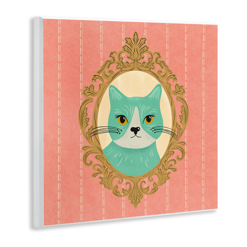 «Green Cat Portrait» par Carrie Cantwell