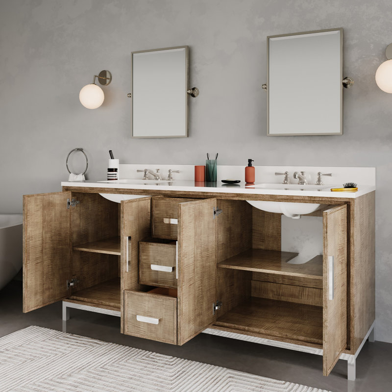 Westin 72" Freestanding Standard Double Bathroom Vanity with Top