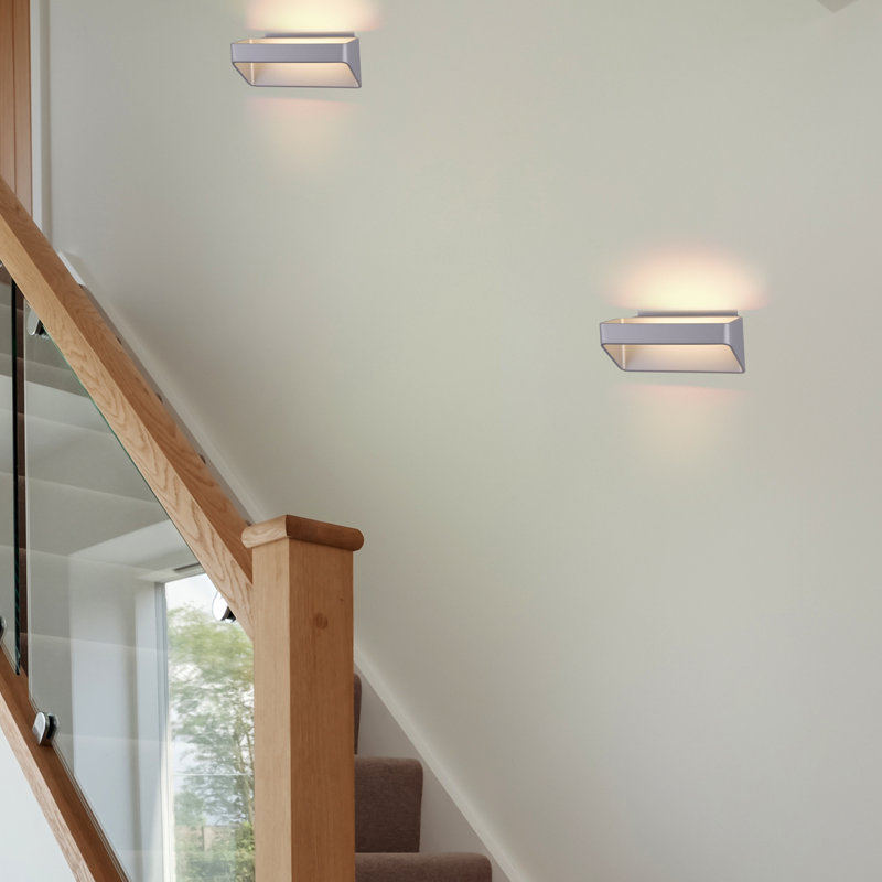 Atlas 1-Light Flush Mount 10" Up-Down ETL Certified Integrated LED Wall Sconce Light in Silver