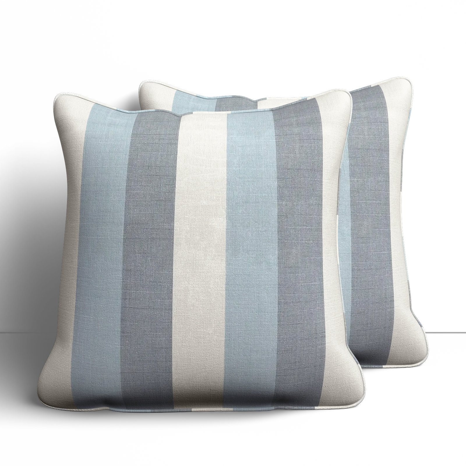Tildi Striped Sunbrella® Indoor/Outdoor Throw Pillow, 16" x 16", Direction Linen