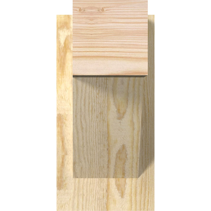 Traditional Block Outlooker, 12" D x 12" H, 6" W Western Red Cedar (Rough Sawn)