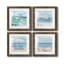Jour sur le lac - Ensemble de 4 peintures sur toile encadrées-326967551-326967490
