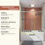 Porte de baignoire coulissante semi-sans cadre en chrome Mod (8 mm) Verre transparent