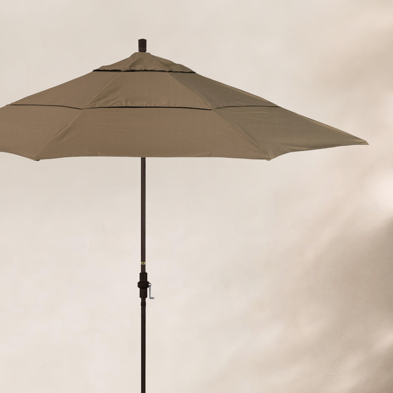 Parasol de marché Broadmeade octogonal Sunbrella, Cacao