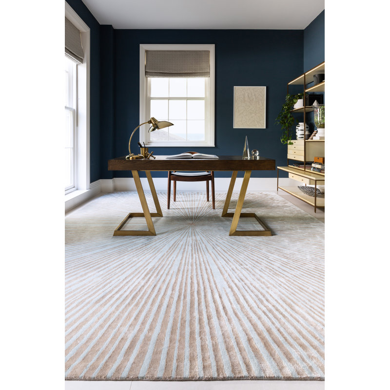 Winch Design Meridian Aqua Area Rug, Rectangle 7' x 10'