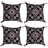 Black Linen Throw Pillow Covers Set with Beige Embroidery – Christmas Decor Accent 18x18 for Sofa