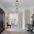 3-Light 17.7" Modern Drum Chandelier With Petal-Shaped Fabric Shade For Bedroom Entryway Hallway Nursery