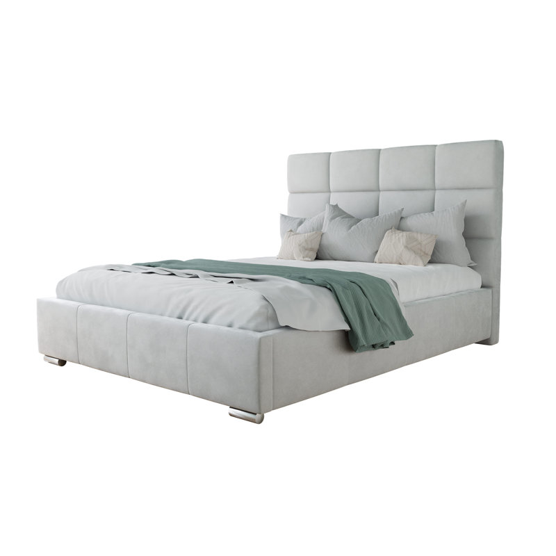 Bed Lemuel with Storage, White, 160cm x 200cm